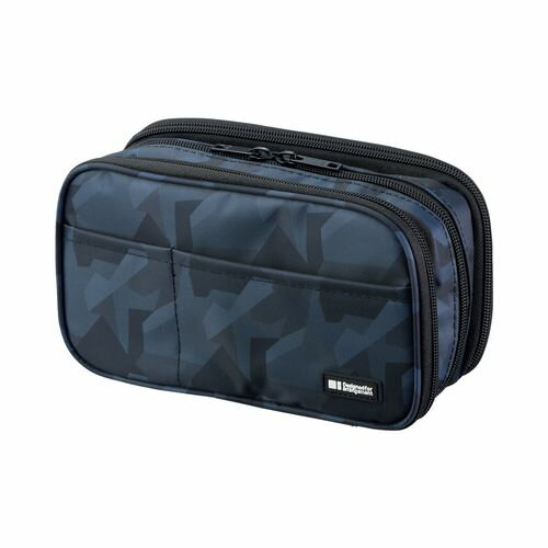 リヒトラブ LIHIT　LAB． ペンケース［ブックタイプ］トリプル　ブラックカモフラージュ(A7556-134) 取..