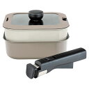 IH対応角型着脱鍋18cm(4点セット) フライパン18cm・鍋18cm(約2.5リットル)(22502802) 取り寄せ商品