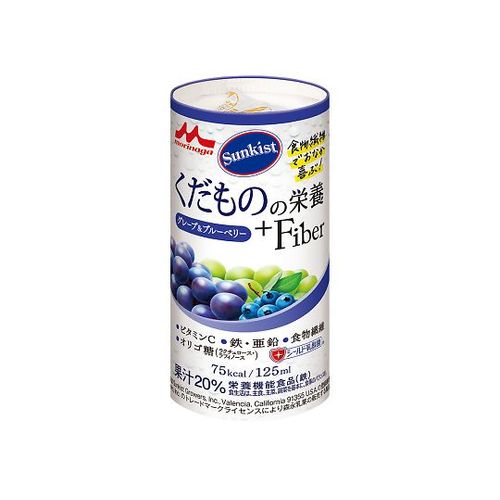 クリニコ くだものの栄養+Fiber（栄養補助食品） グレープ＆ブルーベリー (1箱(18本入り))(7-9089-03) 取り寄せ商品