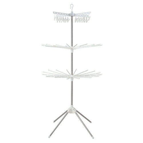 天馬 ポーリッシュ 組立式スタンド物干しパラソル型3段 1台(811000358) 目安在庫=○