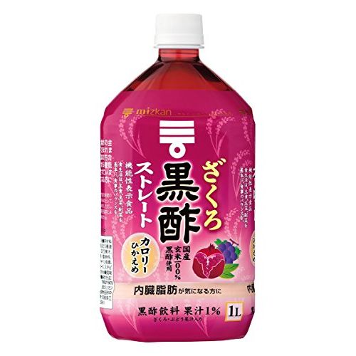 Mizkan家庭用 ミツカン ざくろ黒酢ストレート 1L（6個）(4902106799689 x6) 取り寄せ商品