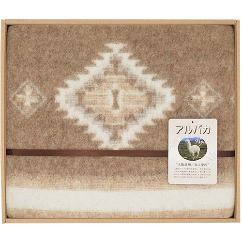 アルパカ入りウール毛布(毛羽部分) 140×200cm(B1159557) 取り寄せ商品