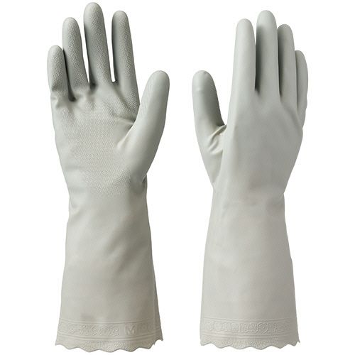 川西工業 ビニール手袋 薄手 グレー M 1双(#2150G-M) 目安在庫=○