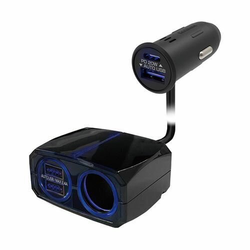 カシムラ 増設ソケット セパレートソケット 2USB-PD20W(69-1228-41) 取り寄せ商品