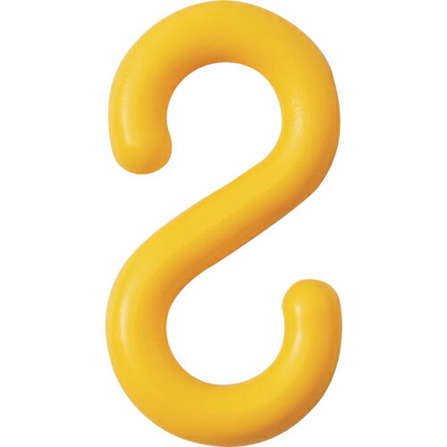 日本緑十字社 S字フック 黄 PF-6Y 線径6mmφ 21×39.5mm 樹脂製 1組(2個)(284123) 目安在庫=○