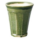 信楽焼 泡うまカップ 1P 径10×11.5cm(280ml) 電子レンジOK グリーン(K50106128) 取り寄せ商品