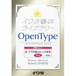 イワタ 学参フォントPro版 G-イワタ新ゴシック体B OpenType(対応OS:その他)(469P) 取り寄せ商品