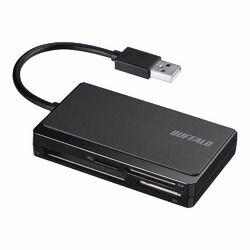 バッファロー BSCR300U2BK USB2.0 マルチカードリーダー ケーブル収納 ブラック 目安在庫=○