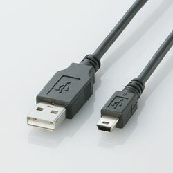 U2C-M05BK USBケーブル USB2.0 A-miniBタイプ 0.5m ブラック M USB2.0ケーブル ( mini-Bタイプ )