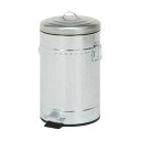 不二貿易 スチール ラウンドペダルペール 12L ガルバナイズ 1セット(6個入) 34741(69-1895-93) 取り寄せ商品
