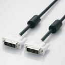 【P5E】エレコム DVIシングルリンクケーブル 1.0m DVI-D24pinオス-DVI-D24pinオス(CAC-DVSL10BK) メーカー在庫品