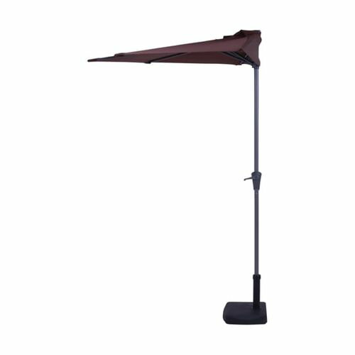 不二貿易 半円パラソル ブラウン 37855(69-1895-74) 取り寄せ商品