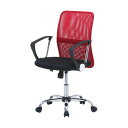 不二貿易 メッシュバックチェアー HF-78RD レッド 90875(69-1897-52) 取り寄せ商品
