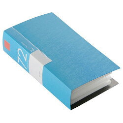 バッファロー CD＆DVDファイルケース ブックタイプ 72枚収納 ブルー(BSCD01F72BL) 取り寄せ商品