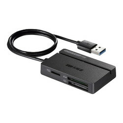 バッファロー BSCR100U3BK USB3.0 マルチカードリーダー スタンダード ブラック 目安在庫=○