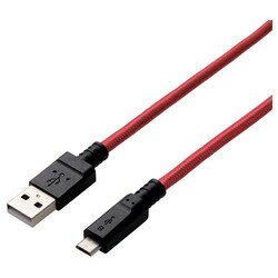 エレコム microUSBケーブル 2A出力 高耐久 2m レッド MPA-AMBS2U20RD 目安在庫=△【期間数量限定】