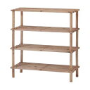 不二貿易 マルチフリー&シューズラック 4段 ブラウン 1セット(8個入) 89980(69-1893-42) 取り寄せ商品