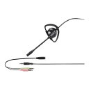 バッファロー BSHSECM110BK 片耳イヤフック式ヘッドセット 4極&3極プラグ 取り寄せ商品