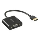 HDMI to VGA変換アダプター 0.15m ブラック※こちらは【取り寄せ商品】です。必ず商品名等に「取り寄せ商品」と表記の商品についてをご確認ください。●HDMI-VGA変換アダプター●画質/音質の劣化を防ぐ金メッキプラグ