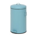 不二貿易 スチール ラウンドペダルペール 12L スモークブルー 1セット(6個入) 34743(69-1897-15) 取り寄せ商品