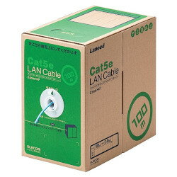 쥳 RoHSбLAN֥ CAT5E 100m 饤ȥ֥롼 ʰץѥå(LD-CT2/LB100/RS) ᡼߸