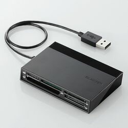 エレコム メモリリーダライタ USBハブ付 SD+MS+CF+XD ブラック MR-C24BK メーカー在庫品
