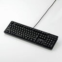 エレコム ELECOM 有線フルキーボードメンブレン式USB(2.0)2ポートブラック(TK-FCM094HBK) メーカー在庫品