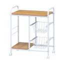 不二貿易 キッチンワゴン FBC-02-1 WH/NA 15424(69-1896-82) 取り寄せ商品