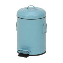 不二貿易 スチール ラウンドペダルペール 5L スモークブルー 1セット(6個入) 34739(69-1897-14) 取り寄せ商品