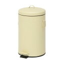 不二貿易 スチール ラウンドペダルペール 12L アイボリー 1セット(6個入) 34742(69-1895-23) 取り寄せ商品