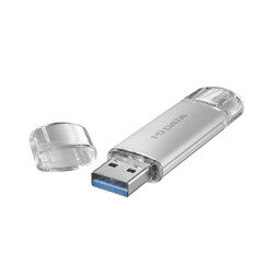 アイ・オー・データ機器 USB-A&USB-C 搭載USBメモリー(USB 3.2 Gen 1) 64GB シルバー(U3C-STD64G/S) 目安在庫=○