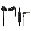 オーディオテクニカ Audio Technica スマートフォン用インナーイヤーヘッドホン BK(ブラック)(ATH-CKS550XiS BK) メーカー在庫品