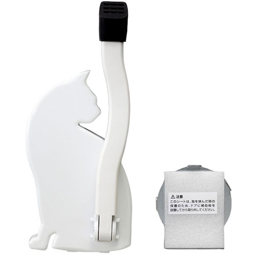 スマイルキッズ スマイルキッズ ドアストッパーねこ ホワイト(AKS-05WB-WH) 取り寄せ商品