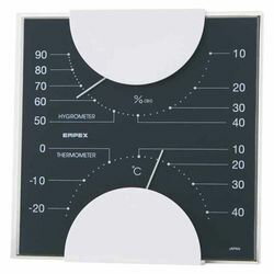 EMPEX 温度・湿度計 MONO 温度・湿度計 ブラック(MN-4812) 取り寄せ商品