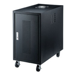 サンワサプライ SANWA SUPPLY CP-THBOX4UBK キャスター付きハブボックス(4U) メーカー在庫品