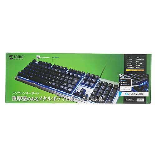 サンワサプライ バックライト機能付きキーボード SKB-WAR3 メーカー在庫品