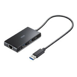 【P5S】サンワサプライ USBハブ付き 2.5ギガビットLANアダプタ(USB-3HLS8BK) メーカー在庫品
