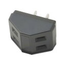 YAZAWA 耐トラ付三角タップ ブラック(Y02T200BK) 取り寄せ商品