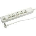 YAZAWA 個別スイッチ付節電タップ ホワイト(Y02662WH) 取り寄せ商品