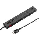 【P5S】サンワサプライ TAP-SP2110N-1BK 雷ガードタップ 1m ブラック(TAP-SP2110N-1BK) メーカー在庫品