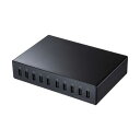 サンワサプライ USB充電器（10ポート・合計20A・高耐久タイプ）(ACA-IP68) メーカー在庫品