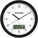 マリ・クレール 壁掛け時計 カレンダー機能付 φ32×5cm(C6038535) 取り寄せ商品