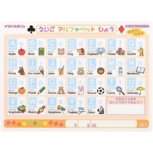 ARTEC かき消し下敷き アルファベット・ローマ字(ATC78615) 取り寄せ商品