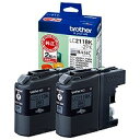 ブラザー ブラザー工業 Brother インクカートリッジ お徳用黒2個パック LC211BK-2PK 目安在庫=○(2)