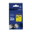 ブラザー ブラザー工業 Brother 純正ピータッチセルフラミネートテープ幅24mm黒黄ケーブルマーキング(TZe-SL651) 取り寄せ商品