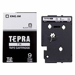 キングジム KING JIM ラベルライター「テプラ」TRテープカートリッジ 白×黒文字 9mm TC9S 目安在庫=○