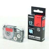 カシオ計算機 CASIO ネームランドテープ 12ミリ 赤地に黒文字 XR-12RD 目安在庫=○