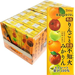 楽天コンプモト　楽天市場店シャイニー 青森の味！ 国産果実にこだわったミックスジュース 果実のおもてなし みかりん スリムパック 200ml【24本】（4970180801802） 目安在庫=○