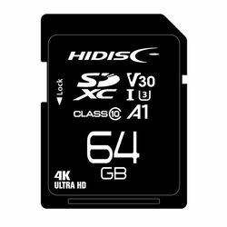 HIDISC Ķ®SDXC 64GB CLASS10 UHS-I Speed class3 A1б(HDSDX64GCL10V30) 󤻾