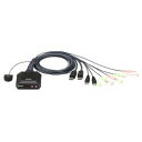 ATEN 2ポート USB DisplayPort ケーブルKVMスイッチ ワイヤードリモコン付(CS22DP) 取り寄せ商品
